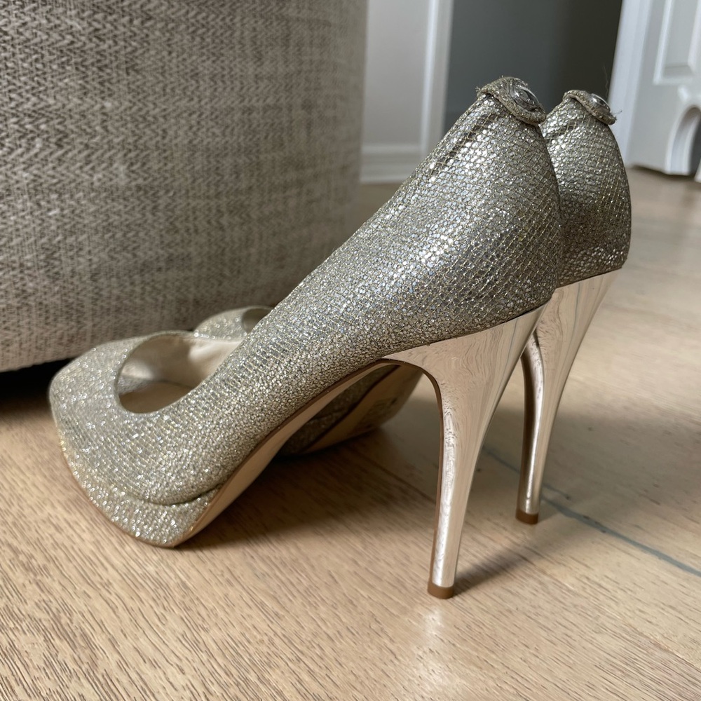 Michael Kors Shimmering Silver Heels